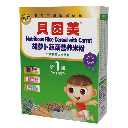 贝因美胡萝卜蔬菜营养米粉