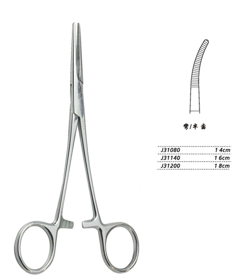 金钟止血钳 弯半齿