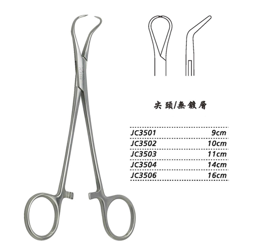 金钟帕巾钳尖头 