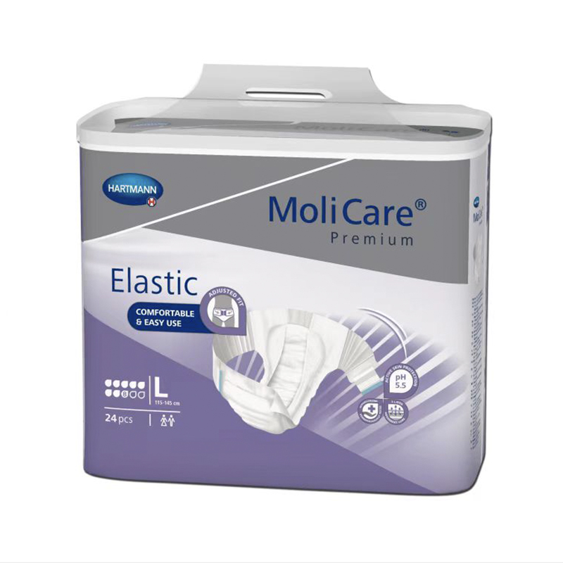 保赫曼妙力金装弹性搭扣式尿裤（夜用型）大号MoliCare Pr. Elastic 8D L P24