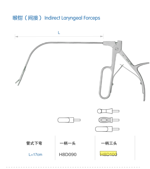 金钟间接喉钳17cm