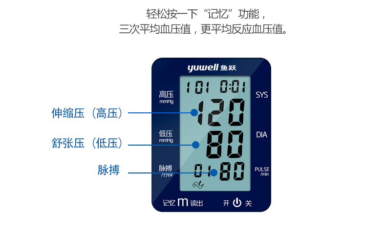 鱼跃 电子血压计 YE660A